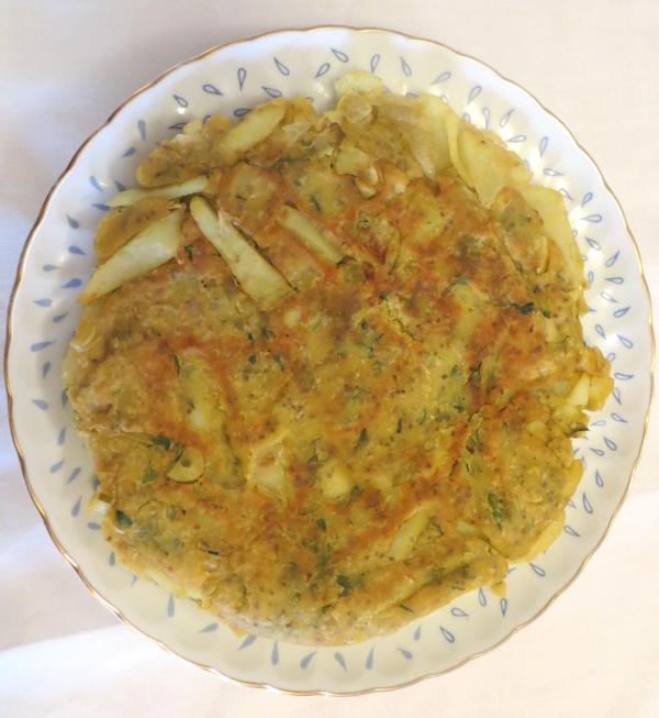 Dish with tortilla